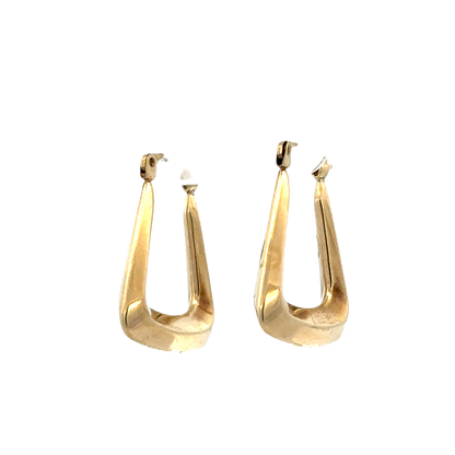 9ct yellow gold hoop earrings 1.3g (sh27277b)