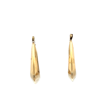 9ct yellow gold hoop earrings 1.3g (sh27277b)
