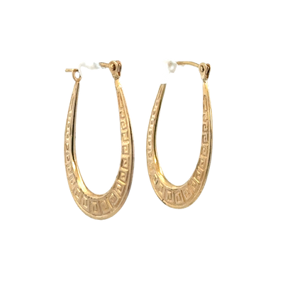 9ct yellow gold hoop earrings 1g (sh25522l)