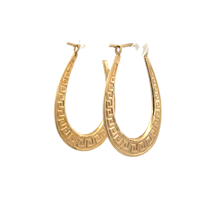 9ct yellow gold hoop earrings 1g (sh25522l)