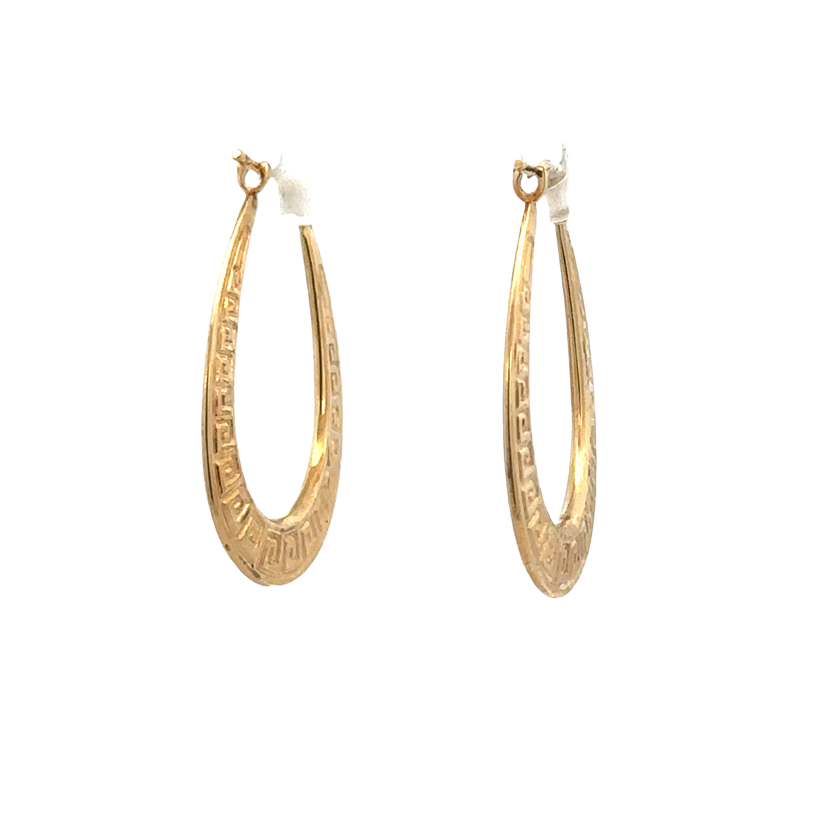 9ct yellow gold hoop earrings 1g (sh25522l)