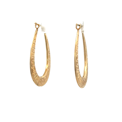 9ct yellow gold hoop earrings 1g (sh25522l)