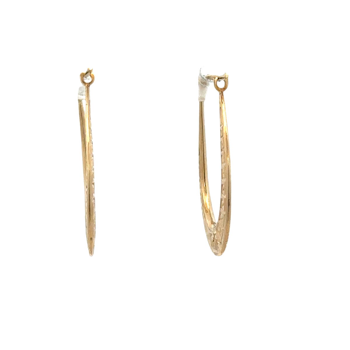 9ct yellow gold hoop earrings 1g (sh25522l)