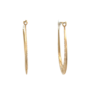 9ct yellow gold hoop earrings 1g (sh25522l)