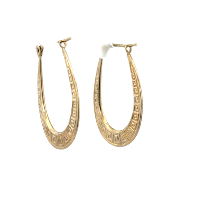 9ct yellow gold hoop earrings 1g (sh25522l)