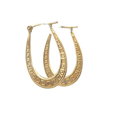 9ct yellow gold hoop earrings 1g (sh25522l)