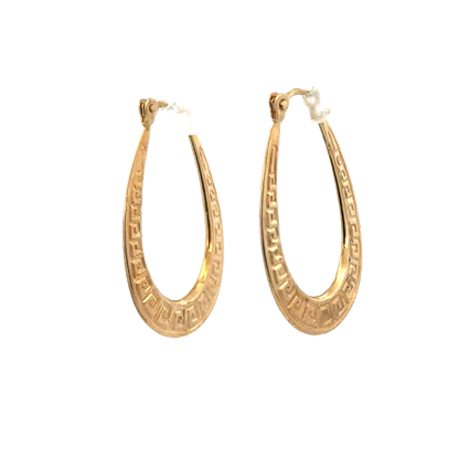 9ct yellow gold hoop earrings 1g (sh25522l)