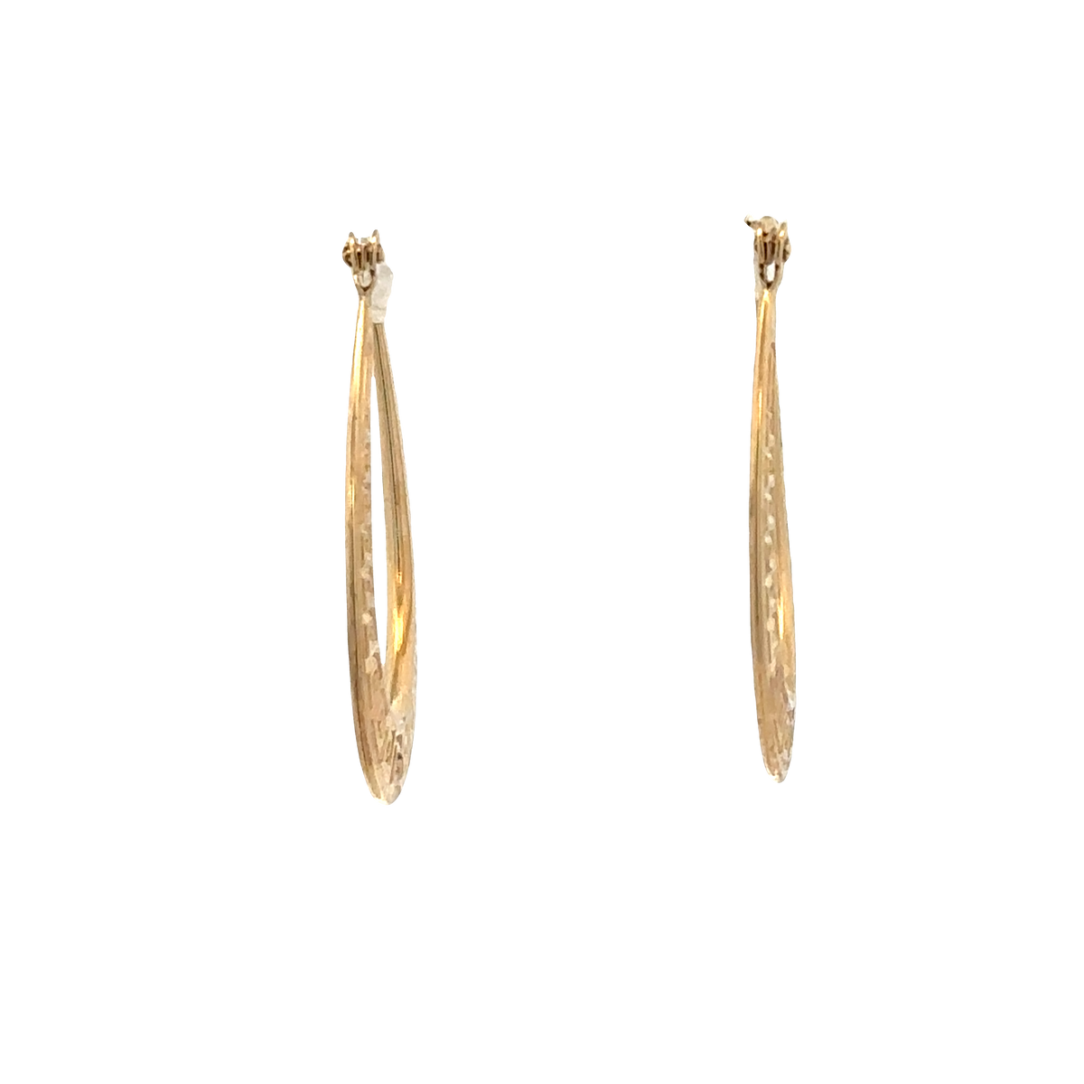 9ct yellow gold hoop earrings 1g (sh25522l)