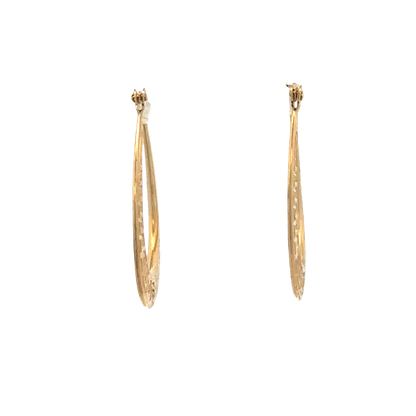 9ct yellow gold hoop earrings 1g (sh25522l)