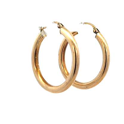 9ct yellow gold hoop earrings 1.9g (sh27273b)