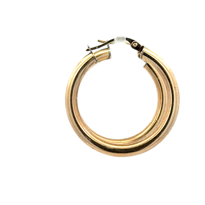 9ct yellow gold hoop earrings 1.9g (sh27273b)