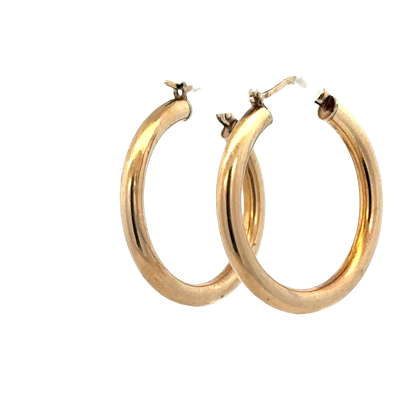 9ct yellow gold hoop earrings 1.9g (sh27273b)