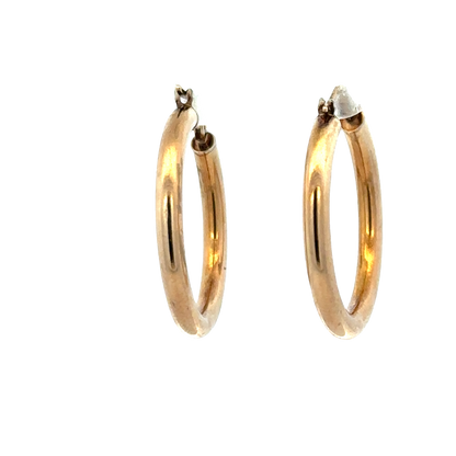 9ct yellow gold hoop earrings 1.9g (sh27273b)