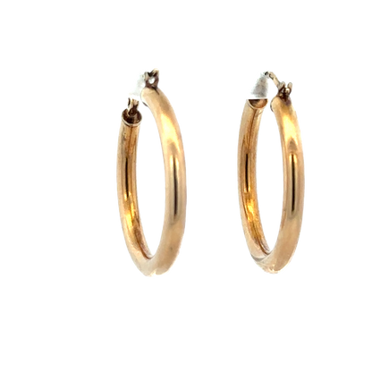 9ct yellow gold hoop earrings 1.9g (sh27273b)