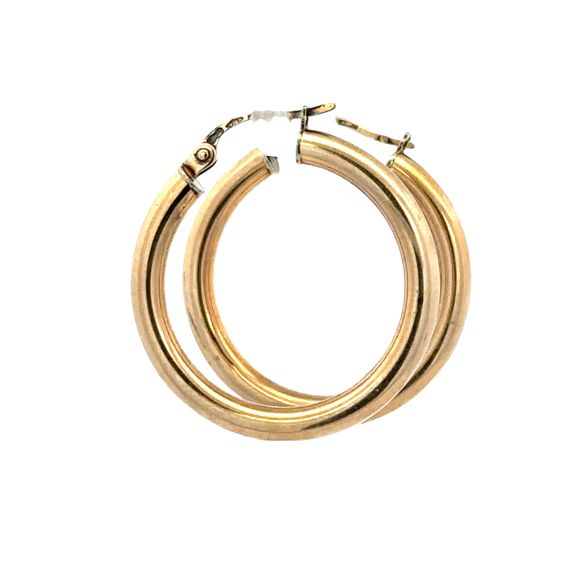 9ct yellow gold hoop earrings 1.9g (sh27273b)