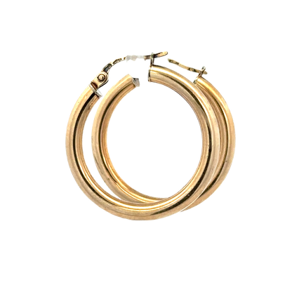 9ct yellow gold hoop earrings 1.9g (sh27273b)