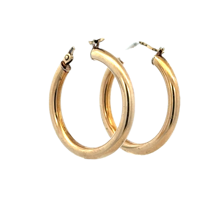 9ct yellow gold hoop earrings 1.9g (sh27273b)