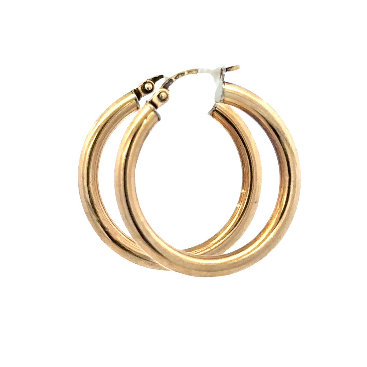 9ct yellow gold hoop earrings 1.9g (sh27273b)