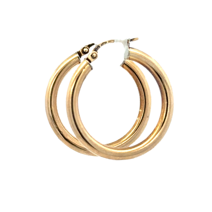 9ct yellow gold hoop earrings 1.9g (sh27273b)
