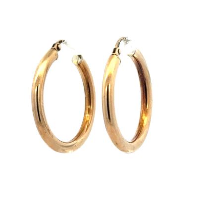 9ct yellow gold hoop earrings 1.9g (sh27273b)