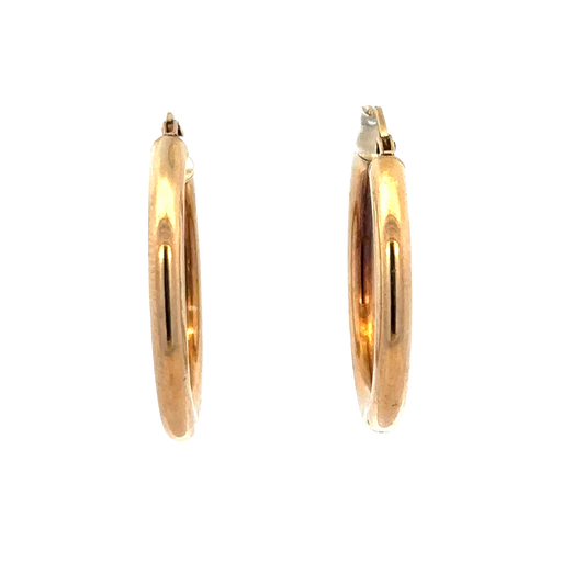 9ct yellow gold hoop earrings 1.9g (sh27273b)