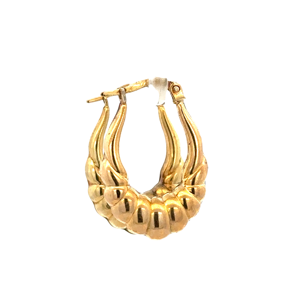 9ct yellow gold hoop earrings 1.8g (sh26821b)