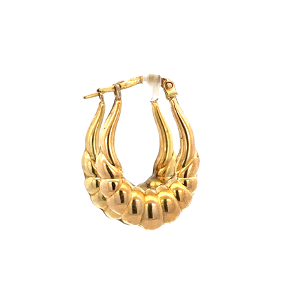 9ct yellow gold hoop earrings 1.8g (sh26821b)