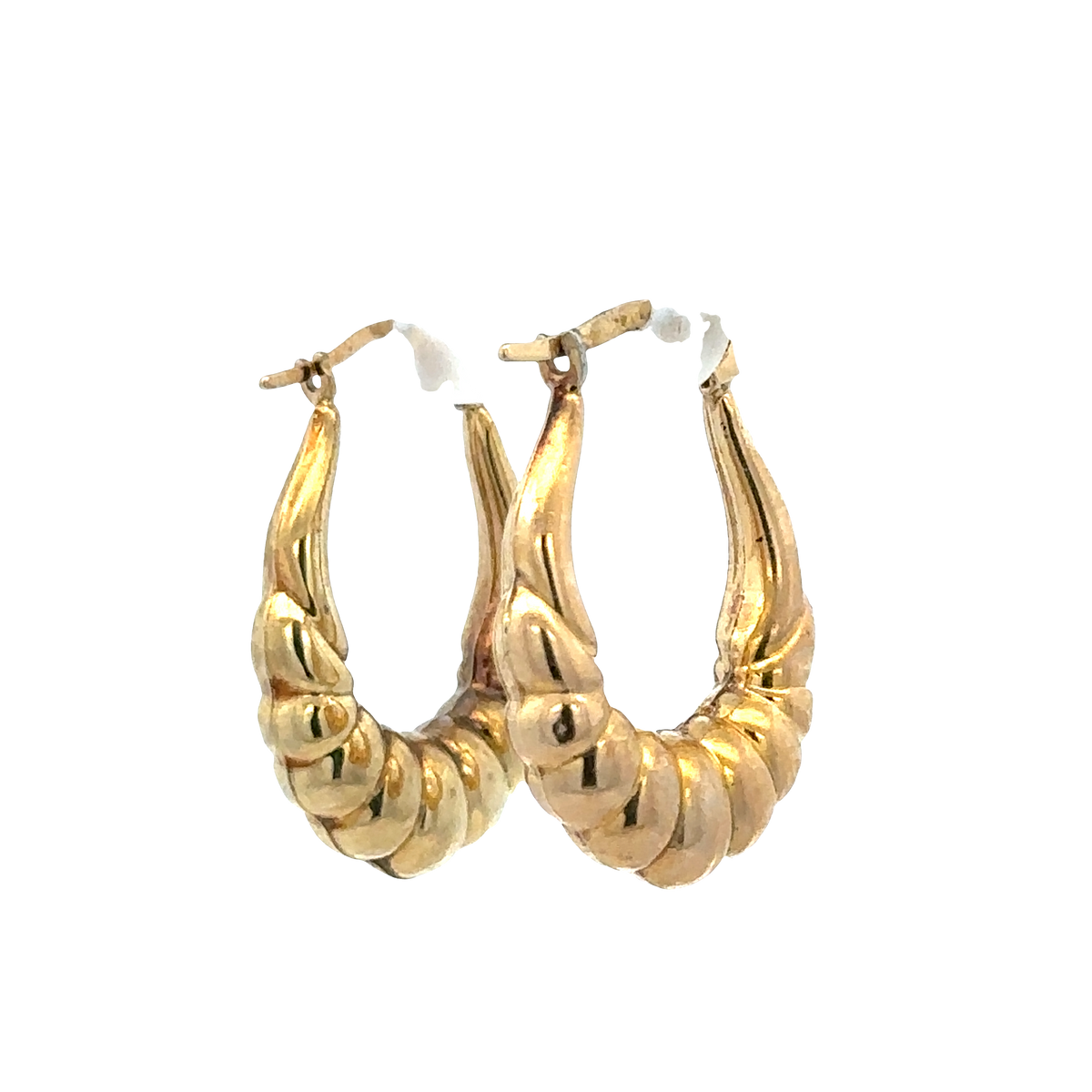 9ct yellow gold hoop earrings 1.8g (sh26821b)
