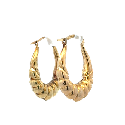 9ct yellow gold hoop earrings 1.8g (sh26821b)