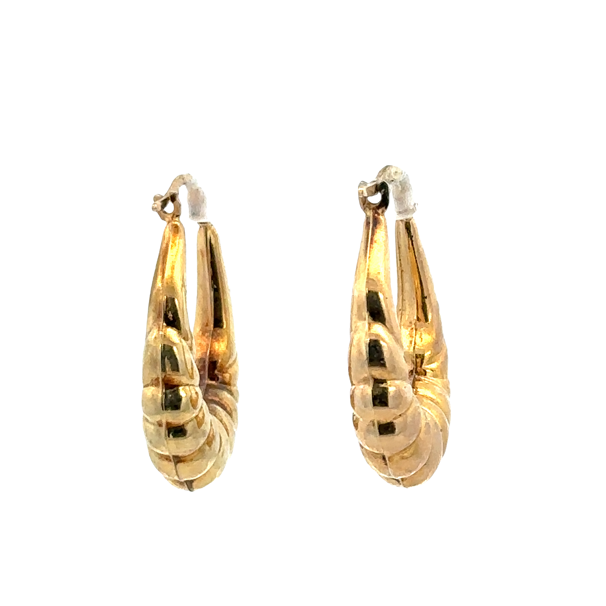 9ct yellow gold hoop earrings 1.8g (sh26821b)