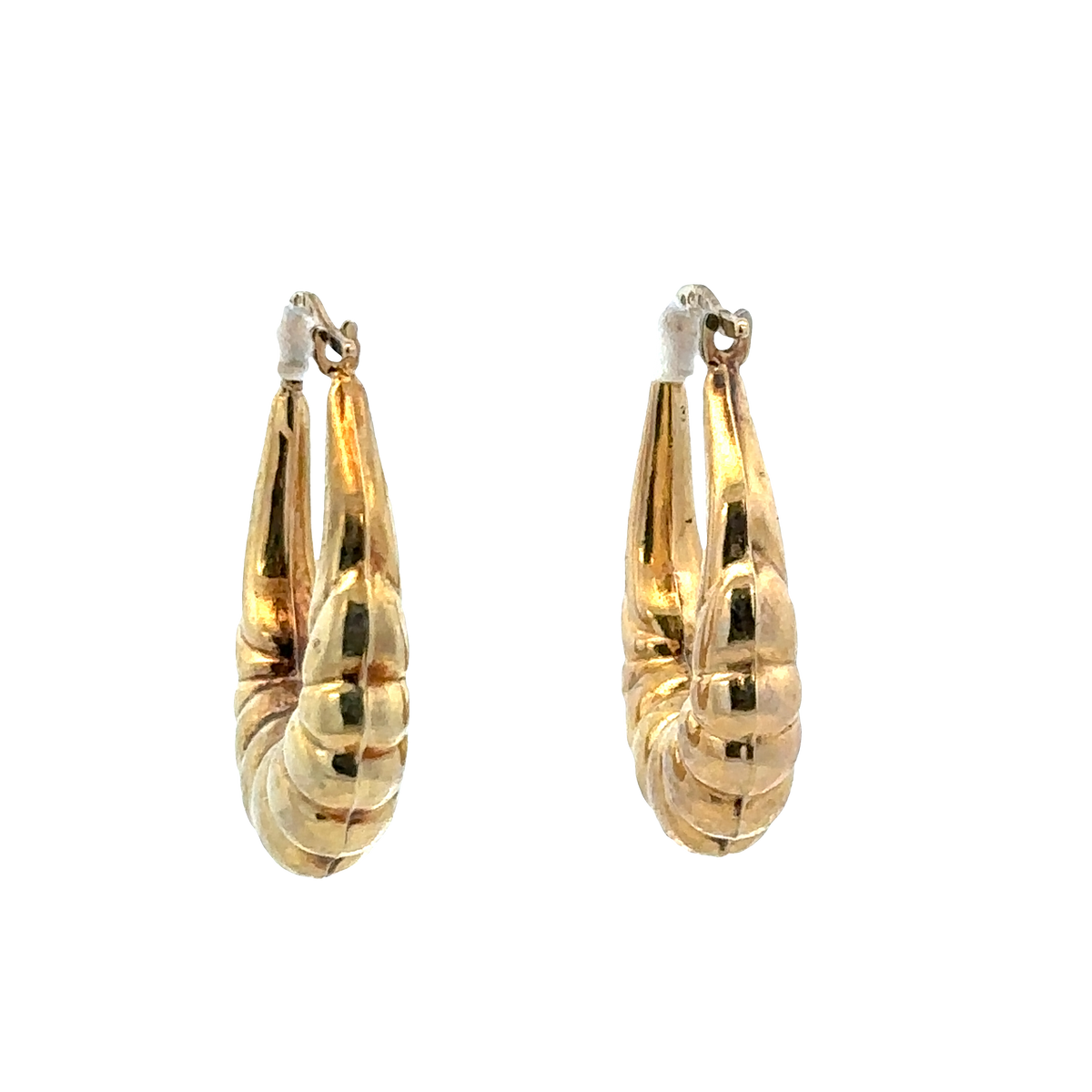 9ct yellow gold hoop earrings 1.8g (sh26821b)
