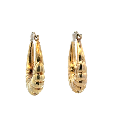 9ct yellow gold hoop earrings 1.8g (sh26821b)