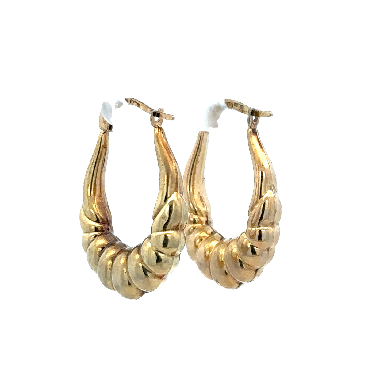9ct yellow gold hoop earrings 1.8g (sh26821b)
