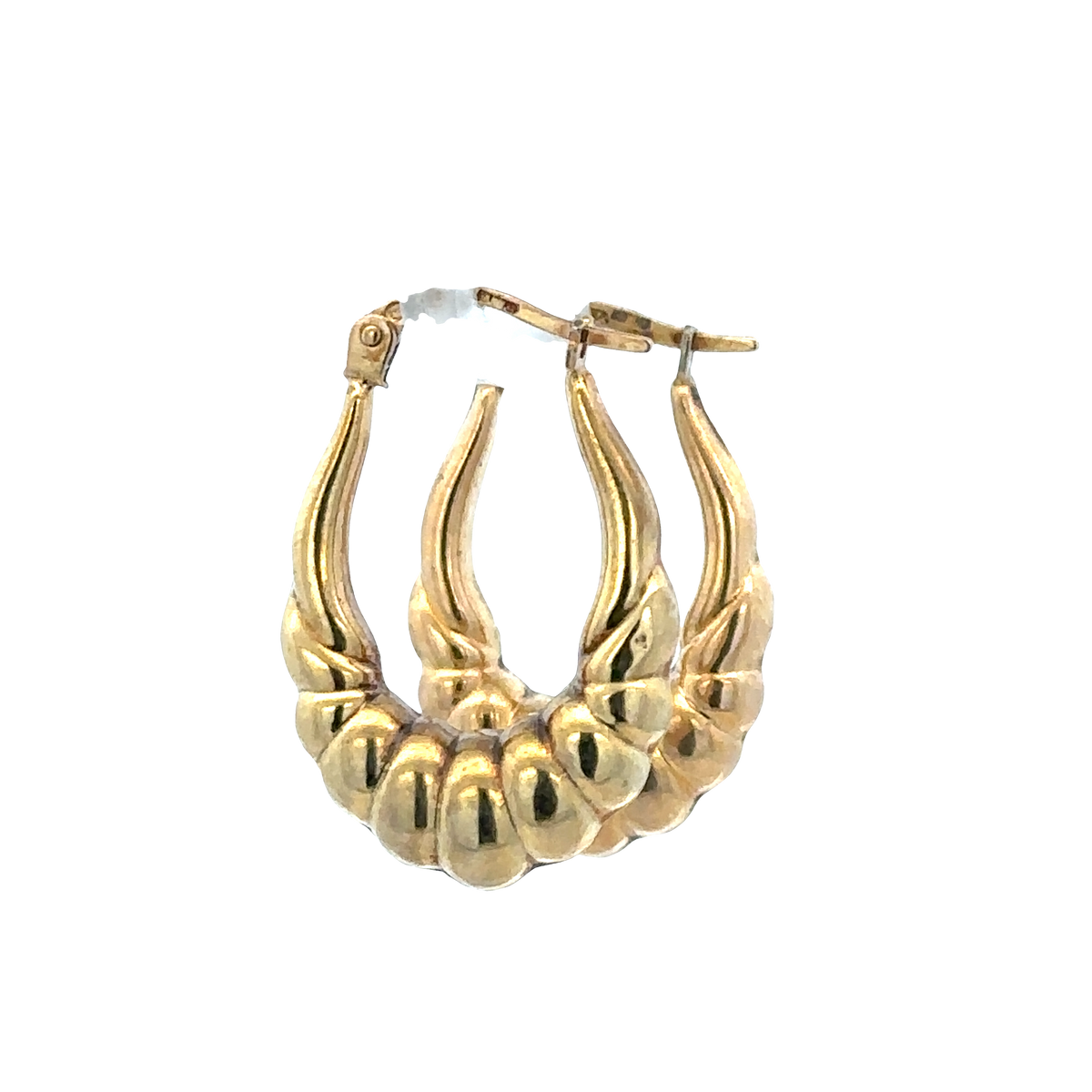 9ct yellow gold hoop earrings 1.8g (sh26821b)