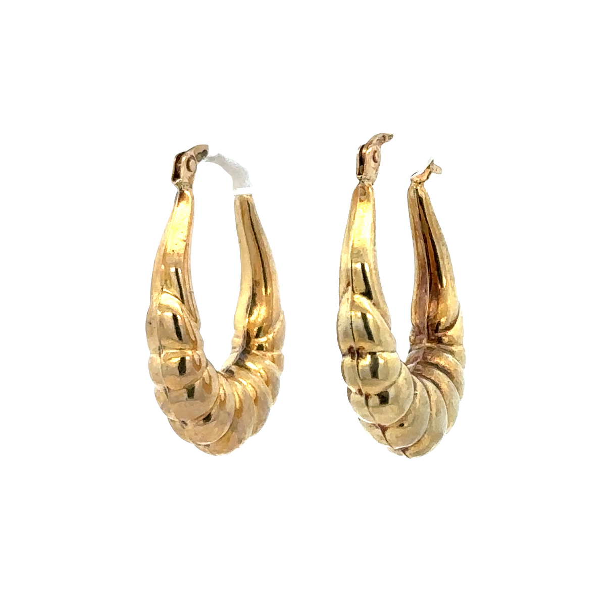 9ct yellow gold hoop earrings 1.8g (sh26821b)