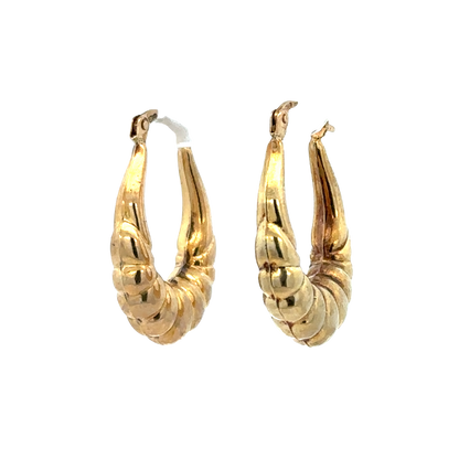 9ct yellow gold hoop earrings 1.8g (sh26821b)
