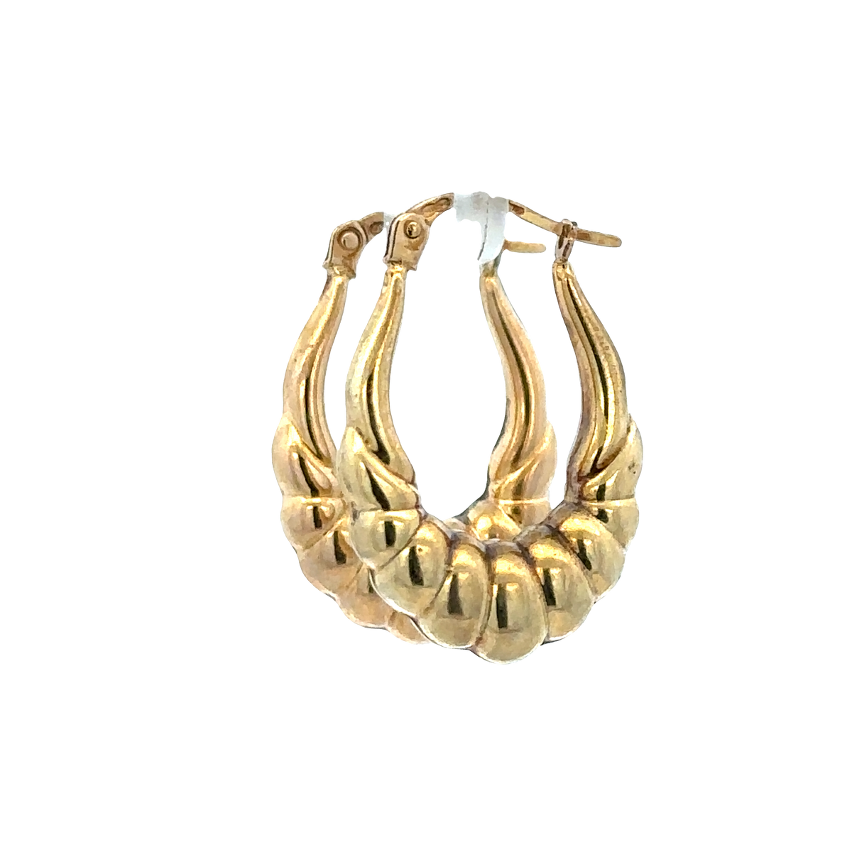 9ct yellow gold hoop earrings 1.8g (sh26821b)
