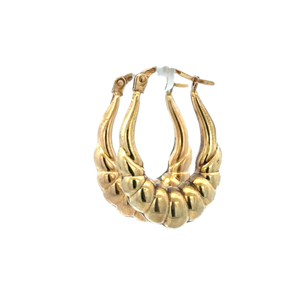 9ct yellow gold hoop earrings 1.8g (sh26821b)