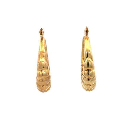 9ct yellow gold hoop earrings 1.8g (sh26821b)