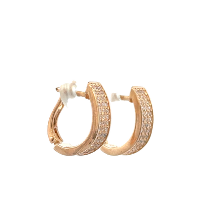 14ct rose gold earrings 4g (sh26481b)