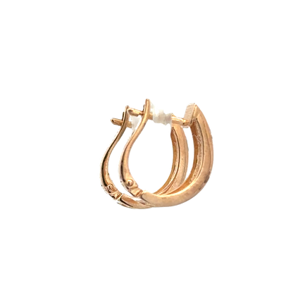 14ct rose gold earrings 4g (sh26481b)