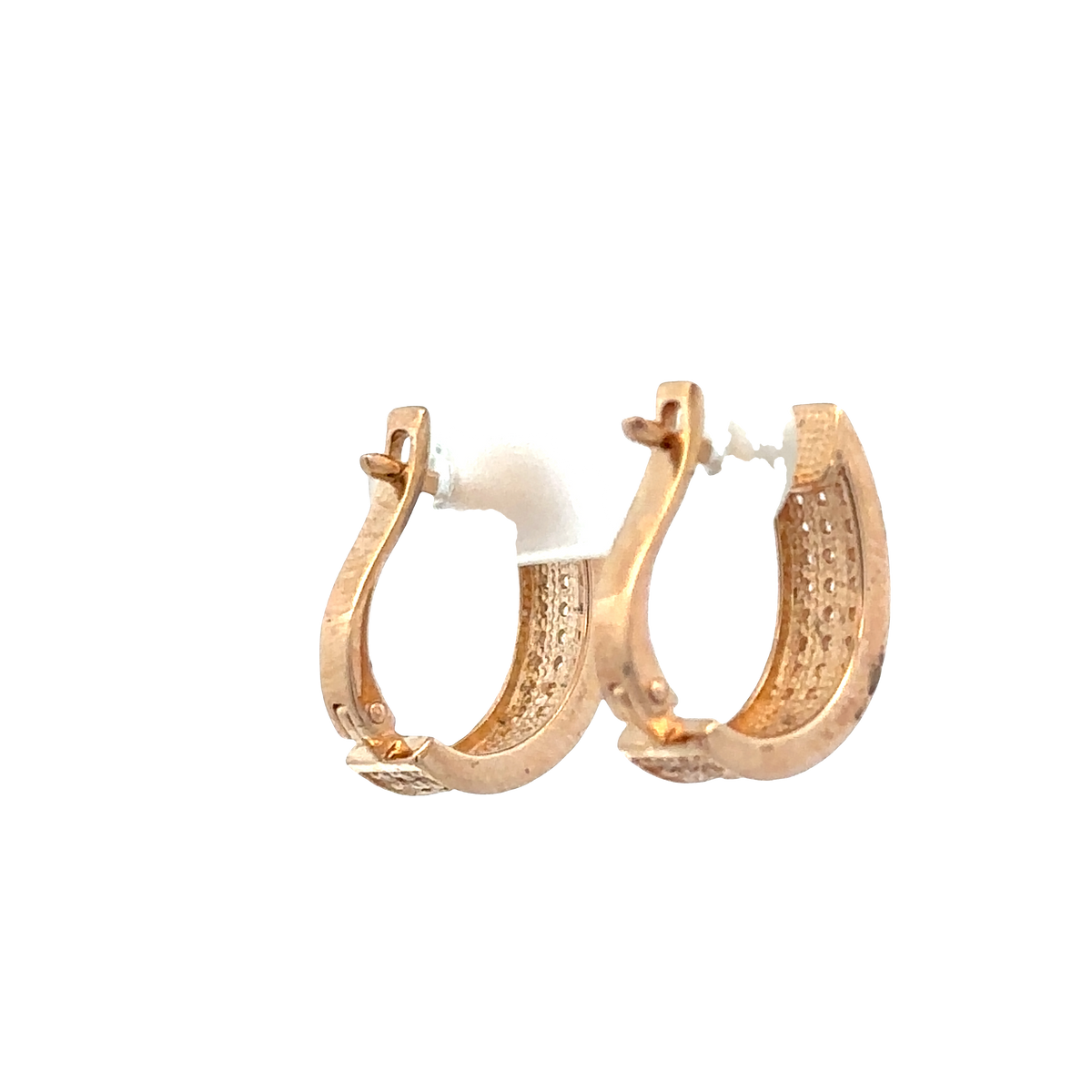 14ct rose gold earrings 4g (sh26481b)