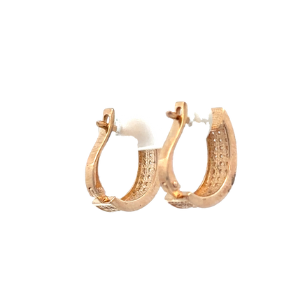 14ct rose gold earrings 4g (sh26481b)