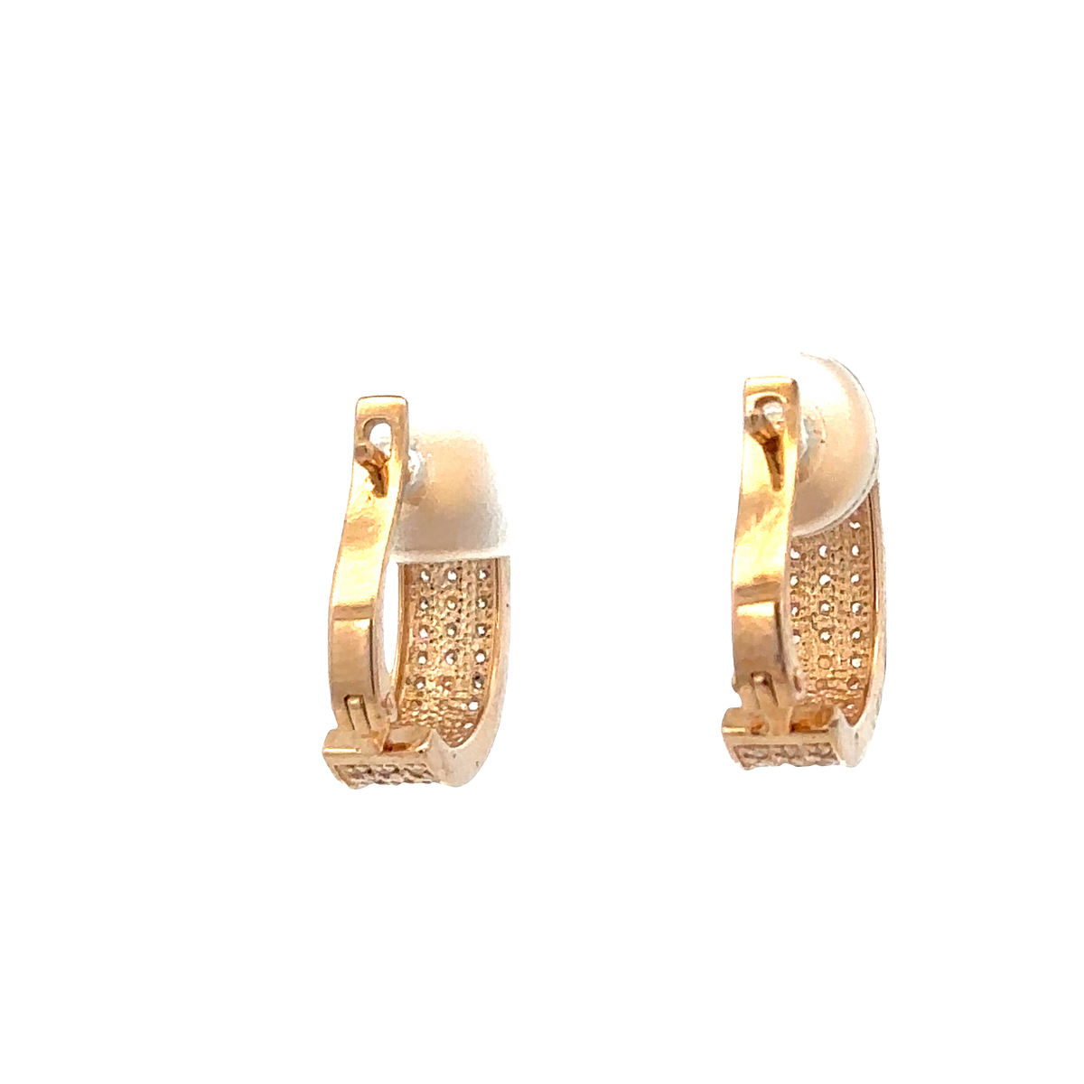14ct rose gold earrings 4g (sh26481b)