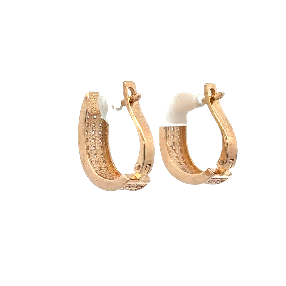 14ct rose gold earrings 4g (sh26481b)