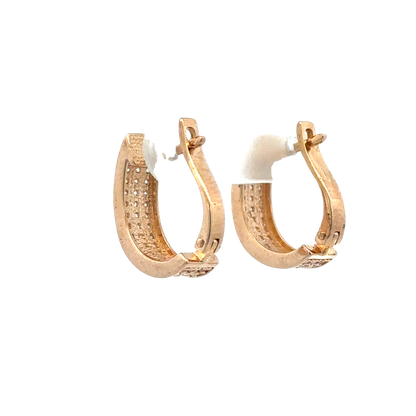 14ct rose gold earrings 4g (sh26481b)
