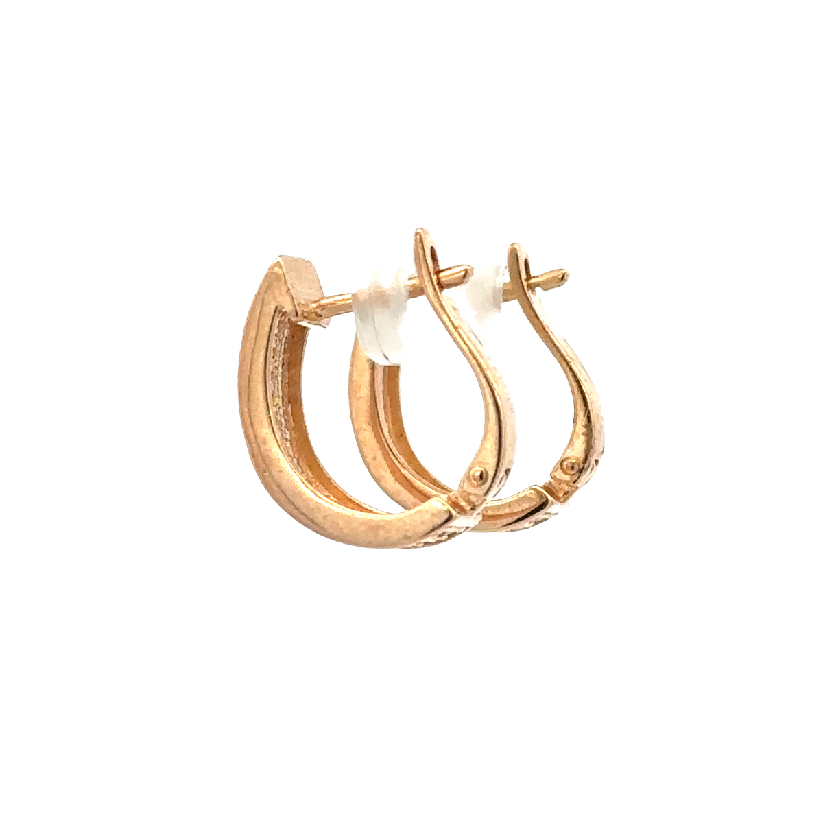 14ct rose gold earrings 4g (sh26481b)