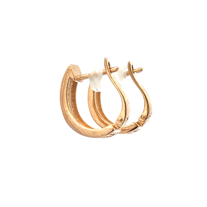 14ct rose gold earrings 4g (sh26481b)