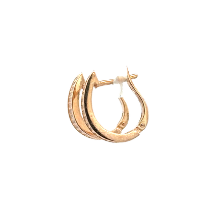 14ct rose gold earrings 4g (sh26481b)