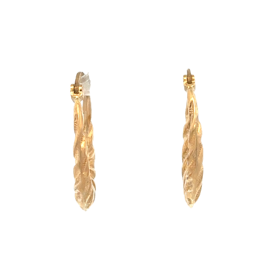 9ct yellow gold hoop earrings 1.3g (sh25544l)